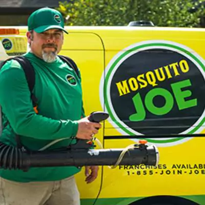 mosquito joe van in front of van