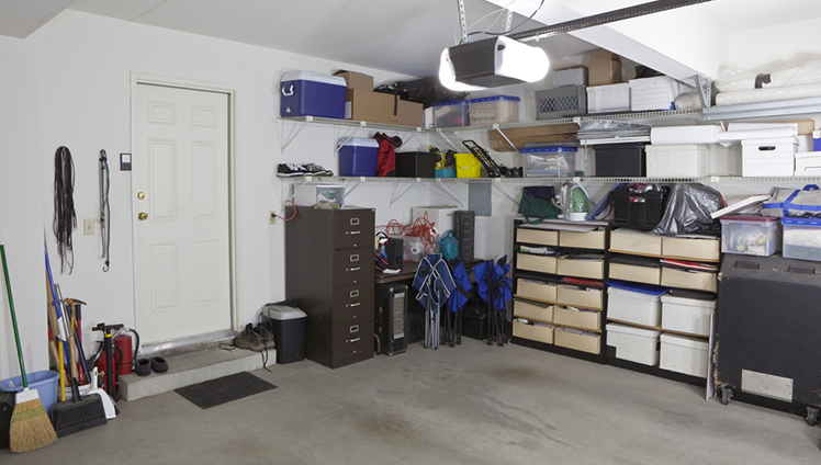 An oragnized garage.