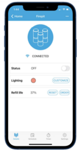 Thermacell smart phone connection. 